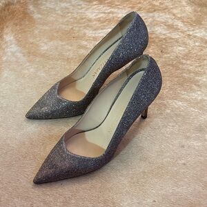 Stuart Weitzman Silver Metallic Heels